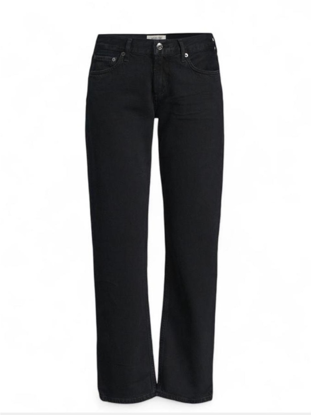 Agolde Amber Low Rise Straight Black Denim Jeans 30 (fits 33 W 29 L)